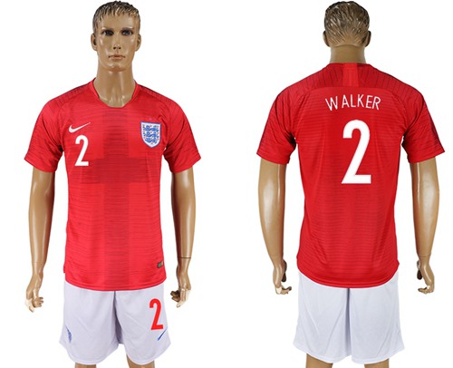 England #2 Walker Away Soccer Country Jersey - Click Image to Close